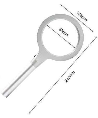 High-Grade Aluminum Alloy 12LED Lamp 85mm HD Reading Magnifier Good Times - Buy Online on GoSupps.com