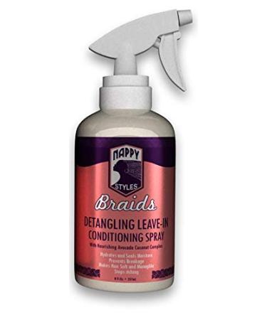 Nappy Styles Braids Detangling Leave-In Conditioning Spray (Pack of 2)