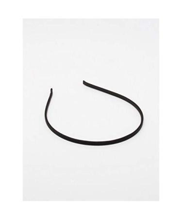 Black Satin Feel Narrow Headband with Metal Accent - Stylish Hair Accessory for All Occasions - Buy Online on GoSupps.com