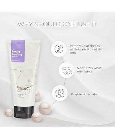MZ Smart Peeling White Jewel Gentle Exfoliator Face Scrub with Pearl Powder extracts for Brightening| Removes Tan and Blackheads (120ml) - Buy Online on GoSupps.com