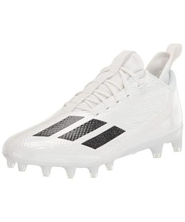 adidas Men's Adizero Scorch Football Shoe 9 White/Black/White