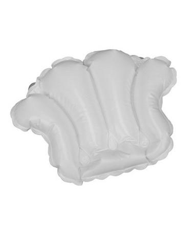 White Vinyl Shell-Shaped Spa Bath Pillow
