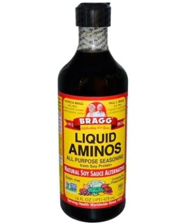 Bragg Liquid Aminos 473ml - Natural Soy Sauce Alternative - Non-GMO - Gluten-Free - Buy Online on GoSupps.com