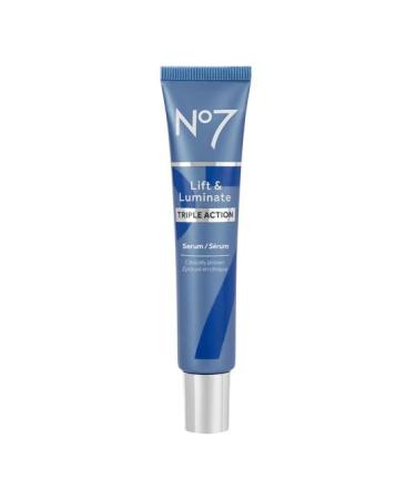 No 7 Lift & Luminate Triple Action Face Serum with Collagen Peptides & Vitamins Anti Aging 1.69 oz (pack of 1)