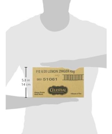 Celestial Seasonings Lemon Zinger Herbal Tea 20 Tea Bags per Box 6 Boxes - Buy Online on GoSupps.com