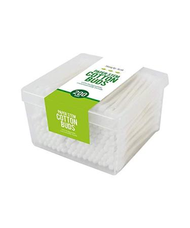 200x Soft Paper Stem Cotton Buds 100% Biodegradable