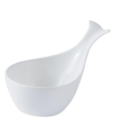 Zerodeko Sauce Dish Pasta Plate Serving Platters Glass Milk Jug Japanese Sushi Dish Fruit Containers Porcelain Tasting Dish Ceramic Sauce Plate Seasoning Ceramics White Dessert re-usable 17.00X11.00X6.00CM White