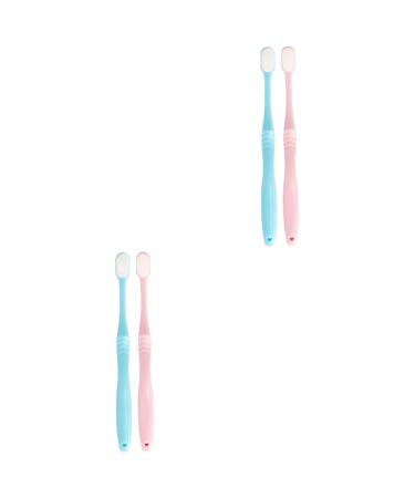 Ultechnovo 4 pieces toothbrush micro toothbrush bamboo toothbrush postnatal soft travel toothbrush tool for the oral care teeth accessories motherhood captivity pregnant woman