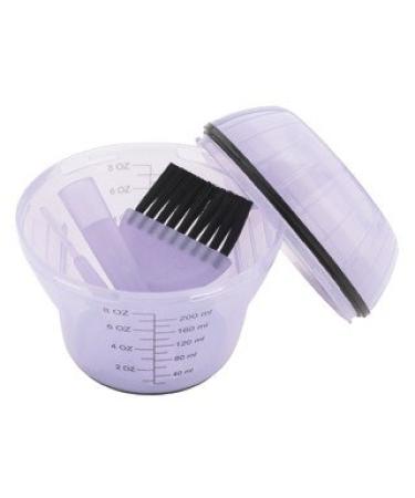 Bol Shaker 200ml & Pinceau Applicateur Parme Jet Set Sibel