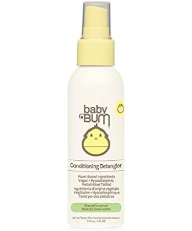 Sun Bum Baby Bum Conditioning detangler Spray | leave-in Conditioner Treatment with Soothing Coconut Oil| Natural Fragrance | Gluten Free and Vegan | 4 Fl Oz 4 ounces - Buy Online on GoSupps.com