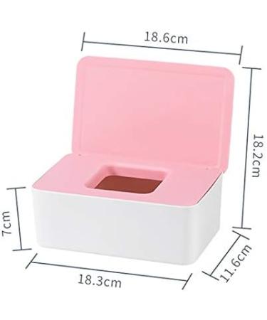 QKFON Storage Box for Wet Wipes - Versatile Napkin Holder for Home & Office - Stylish Pink White Design - Buy Online on GoSupps.com
