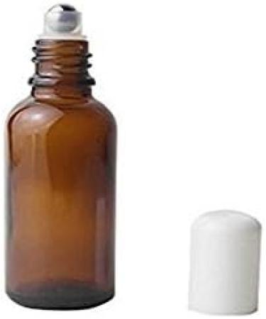 3PCS 30ml/1oz Refillable Amber Glass Roll-on Bottles with Stainless Steel Roller Balls for Essential Oil Perfumes Lip Balms - Buy Online on GoSupps.com