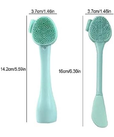 Silicone Facial Cleansing Brush - All-in-One Makeup Cleanser & Exfoliator for Cleansing, Mask Application, and Makeup Removal (Aqua) - Buy Online on GoSupps.com