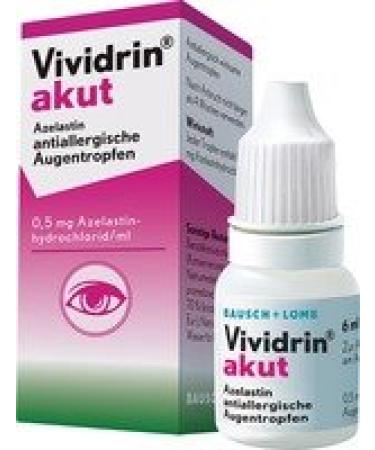 Vividrin Akut Azelastine Antiallerg. Eye drops 6ML