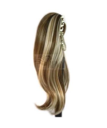 Buy 30cm Remy Hair Ponytail Extensions - Straight Braid Hairpiece (100g 6/613# Brown Highlights) | RemyHaar.eu - Buy Online on GoSupps.com