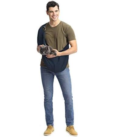 Cuby Adjustable Pet Carrier Sling for Small Dogs & Cats Travel Bag with Double Ring Shoulder Strap (Blue) - Compact & Convenient - Buy Online on GoSupps.com