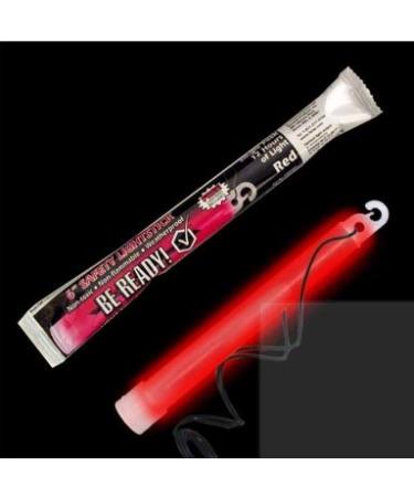 Be Ready Military Chemical Light Sticks for Emergency Kits | Survival & Camping | Hurricane & Disasters 2PK Red
