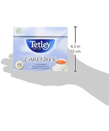 Tetley Earl Grey Black Tea - 48 Tea Bags 96 Grams Contains Caffeine Earl Grey 48s - Buy Online on GoSupps.com
