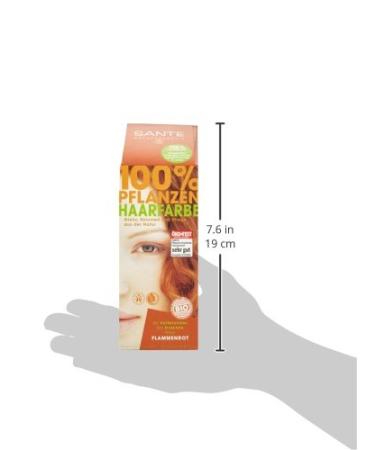 SANTE Natural Cosmetics Plant Hair Color Powder - Flame Red 100g | Eco-Friendly & Vegan Hair Dye - Buy Online on GoSupps.com