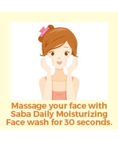 Saba Natural Turmeric & Almond Facial Cleanser - Moisturizing & Brightening | Acne-Prone Skin, Age Spots, Scars | Gentle Daily Face Wash - Buy Online on GoSupps.com