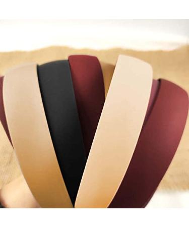Shop 3-Pack Satin Hard Headbands | Slipproof Hair Bands for Women | Perfect Gift for Wife or Girlfriend - 2.5 cm Wide - Buy Online on GoSupps.com