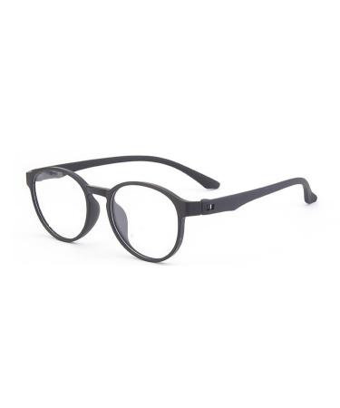 Parwana retro round clear vision computer reader anti blue light reading glasses personality flat light mirror glasses (color: c1 size: +300) +300 C1