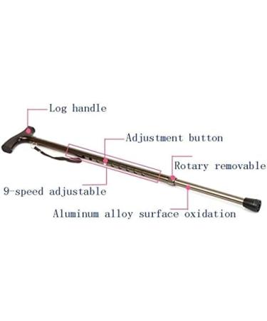 SilteD Canes Walking Stick Practical Telescopic Adjustable Walking Stick Aluminum Alloy Canes Light Crutchs Non-Slip Walking Multifunctional Walker Brown 68-92Cm Mountaineer  - Buy Online on GoSupps.com