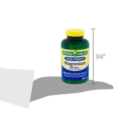 Spring Valley Magnesium 400mg 250 Tablets - High Potency Single Pack - Buy Online on GoSupps.com