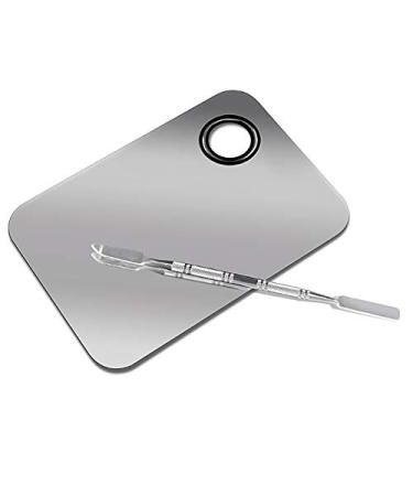 Professional Stainless Steel Makeup Palette Tray - Liquid Foundation & Watercolor Art Tools for Flawless Application - Buy Online on GoSupps.com