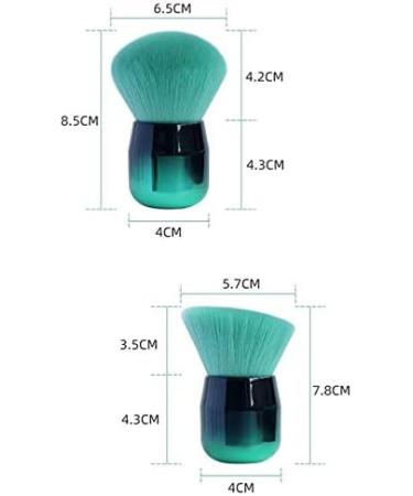 RIYAN 1Pc Blusher Brush Hair Mushroom Powder Makeup Brush with Portable Aluminum Short Handle Make Up Tool Oblique - Buy Online on GoSupps.com
