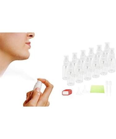 Bigkasi 12x30ml Refillable Travel Spray Bottles Set | Transparent Atomizer with Funnels & Pipettes | Ideal for Cleaning Liquids & Travel Essentials - Buy Online on GoSupps.com