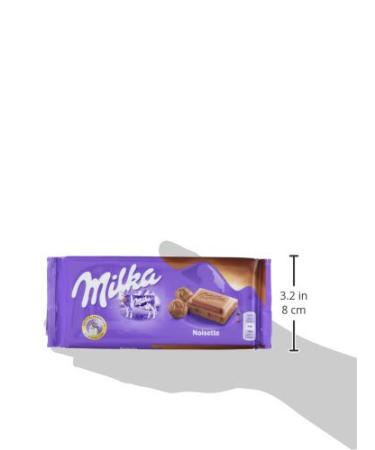 Milka Noisette Chocolate Bar - Creamy Nutty Hazelnut Delight - 23x100g Pack - International Shipping Available - Buy Online on GoSupps.com