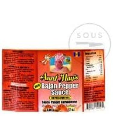 Aunt May's Bajan Pepper Sauce 340g (Pack of 6) | Authentic Barbadian Flavors | Spicy and Savory Hot Sauce | Taste the Caribbean Heat  - Buy Online on GoSupps.com