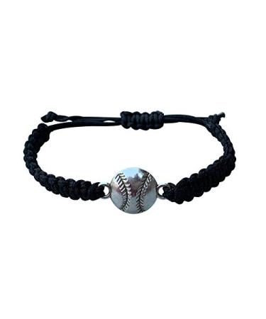Sportybella Baseball Bracelet, Baseball Jewelry, Adjustable Braided Baseball Bracelet, Perfect Baseball Gifts