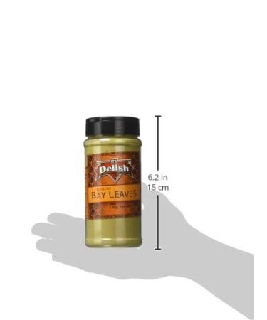 Delish Ground Bay Leaves 6oz - All Natural Medium Jar - Buy Online on GoSupps.com