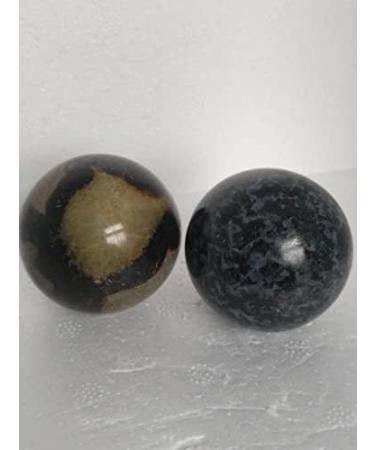 45mm Natural Gabbro Polished Ball Madagascar Calcium Feldspar Great Choice for Home Decoration Full of Texture - Buy Online on GoSupps.com
