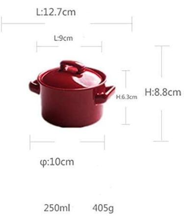 Snack Dip Bowls Dishware Ceramic Baking Bowl Red with Lid Flat Dessert Bowl Family Small Baking Bowl Baking Ear Bowl Compatible with Kitchen Restaurant Gifts - Buy Online on GoSupps.com