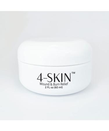 4-SKIN Wound & Burn Relief | Maximum Strength Plant Based Moisturizer | for use on Cuts Scrapes Wounds and Burns | Reduces Scabbing and Scarring | 100% Plant Based | No Parabens No Petroleum