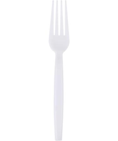 Laojbaba Disposable Plastic Forks 7-Inch White - 100 PCS Individually Wrapped Commercial Take Away Forks - Buy Online on GoSupps.com