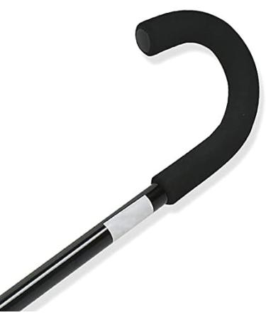 SilteD Non-Slip Walking Stick Black Lightweight Adjustable Aluminum Umbrella Crutches with Comfy Sponge Handle for Elderly Disabled - Buy Online on GoSupps.com