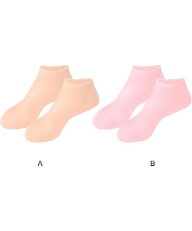 Allayu 2pairs Hydrating Moisturizing Socks for Feet Care Experience Comfort Silicone Socks Silica Gel Exfoliating Foot Care Colour of Skin One Size fits All Colour of Skin One size fits all - Buy Online on GoSupps.com