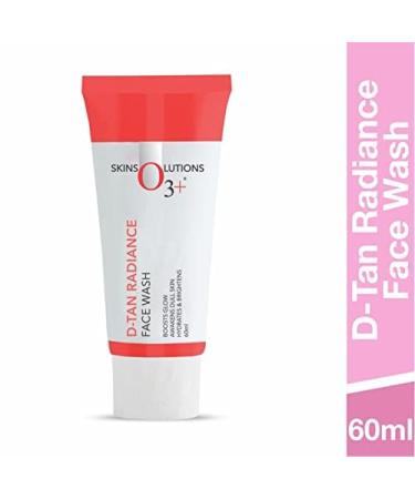 O3+ D-Tan Radiance Face Wash with Vitamin C - Glowing Skin Deep Cleansing and Even Tone | 60gm Detan Face Wash for Tan Removal - International Shipping Available - Buy Online on GoSupps.com