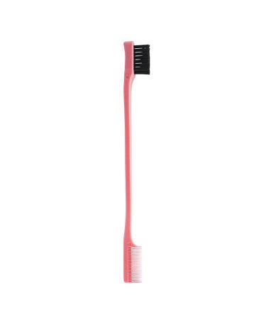 Eyebrow Brush Comb Portable 2 In 1 Eyelash Control Hair Brush Pink