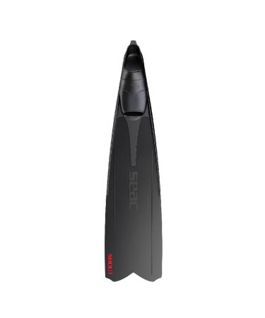 SEAC Shout Adult Long Fins for Scuba Diving, Freediving and Spearfishing Black 9.5-10