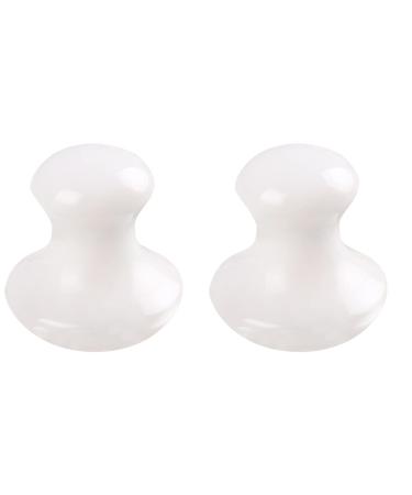 Uonlytech 2Pcs Gua Sha Facial Tools  White Jade Quartz Mushroom Face Massage Gua Sha Rollers Stones Scraping Massage Tool for Women Home Spa - Buy Online on GoSupps.com