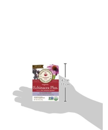 Traditional Medicinals Organic Echinacea Plus Elderberry Tea - 16 Tea Bags (Pack of 6) - Buy Online on GoSupps.com