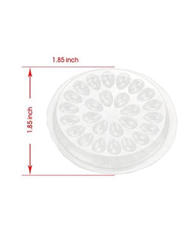 Shop LATRAT 100pcs False Eyelash Glue Holders - Transparent Plastic Eyelash Extension Glue Stand Pads for Perfect Application - Buy Online on GoSupps.com