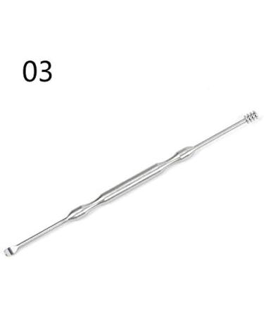 1PCS Ear Wax Pickers Stainless Steel Ear Picks Wax Removal Curette Remover Cleaner Ear Care Tool Earpick Facial Beauty Tools - (Color: 02) - Buy Online on GoSupps.com