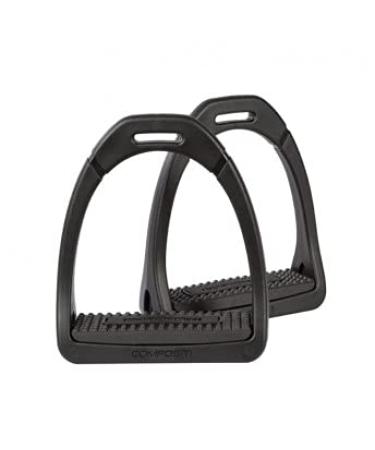 PFIFF plastic stirrups black pony