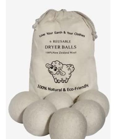 Shop All-Natural Wool Dryer Balls - Eco-Friendly Laundry Fabric Softener Alternative (6 Balls - Buy Online on GoSupps.com